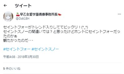セントフォー Twitter